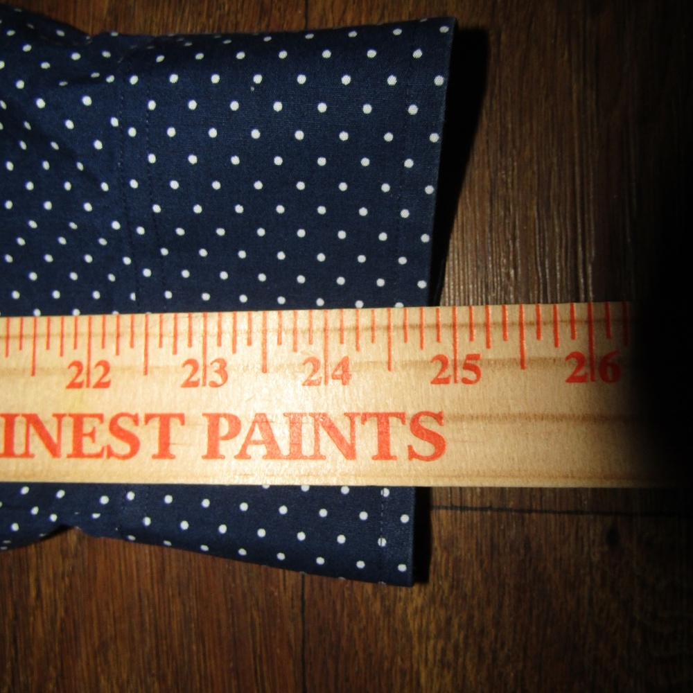 Tommy Hilfiger White Blue Dot Shirt Sz 16 1/2 - Picture 5 of 7